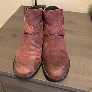 Born burgundy ankle boots